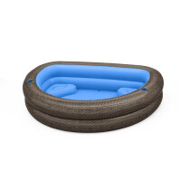 Bestway Dětský bazén Rattan se sedátky 231 x 178 x 53 cm