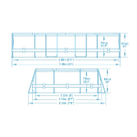 Bestway Bazén Power Steel 3,05 x 2 x 0,84 m s kartušovou filtrací