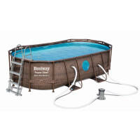 Bestway Bazén Power Steel Rattan Swim Vista 4,27 x 2,5 x 1 m set včetně příslušenství