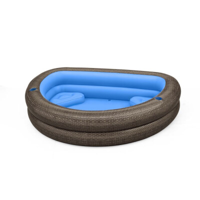 Dětský bazén Rattan se sedátky 231 x 178 x 53 cm