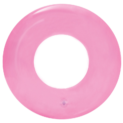 Nafukovací kruh Transparent 51 cm růžová
